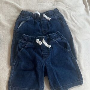 Garanimals Dark Blue Denim Drawstring Shorts for Kids